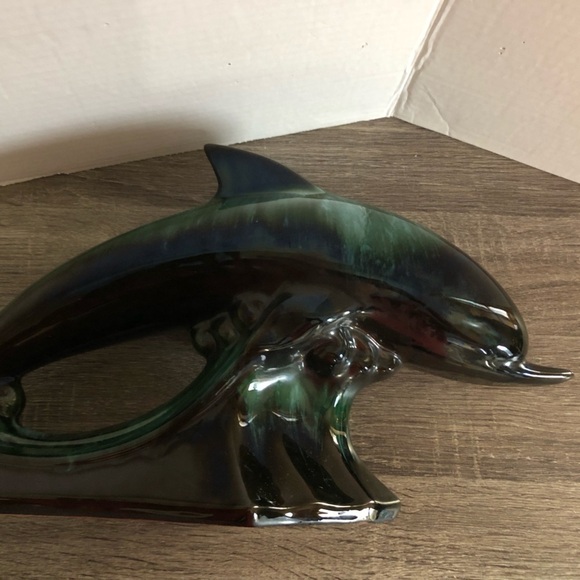 Vtg Large Blue Mountain Pottery Dolphin - Picture 6 of 11